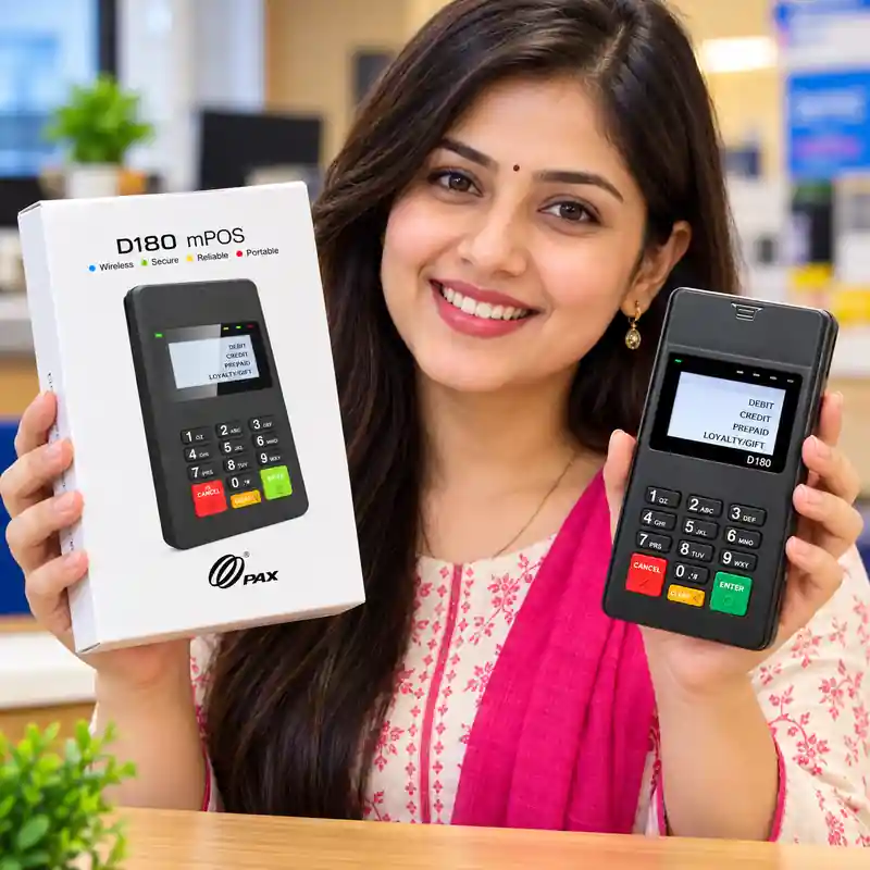 PAX D180 Micro ATM Device for Bank Mitra CSP and Kiosk Banking ATM Card Transactions