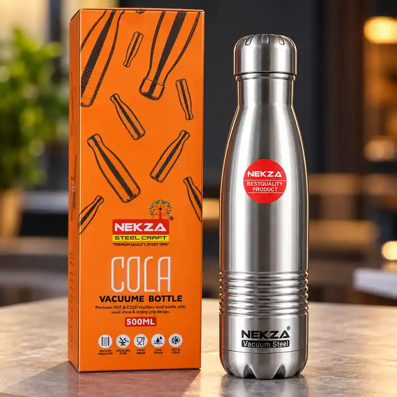 NEKZA Steel Craft 500 ML Hot & Cold Stainless Steel Water Bottle